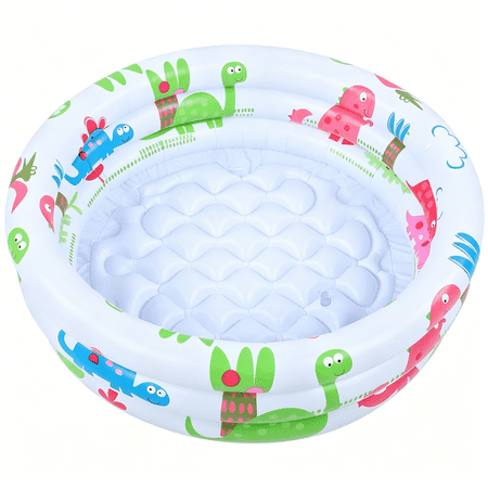 BESTSKY Round Inflatable Baby Swimming Pool,Portable Small Kiddie Pools with Little Pump,Cartoon Dinosaur Indoor Outdoor for Kids Girl Boy