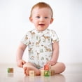 thumbnail image 2 of Baby Deer Mushroom Forest Newborn Infant Baby Romper Shirts Boy Girl Woodland Animals Flowers Leaves Summer Outfit Baby Clothes Short Sleeve Onesie ﻿, 2 of 6