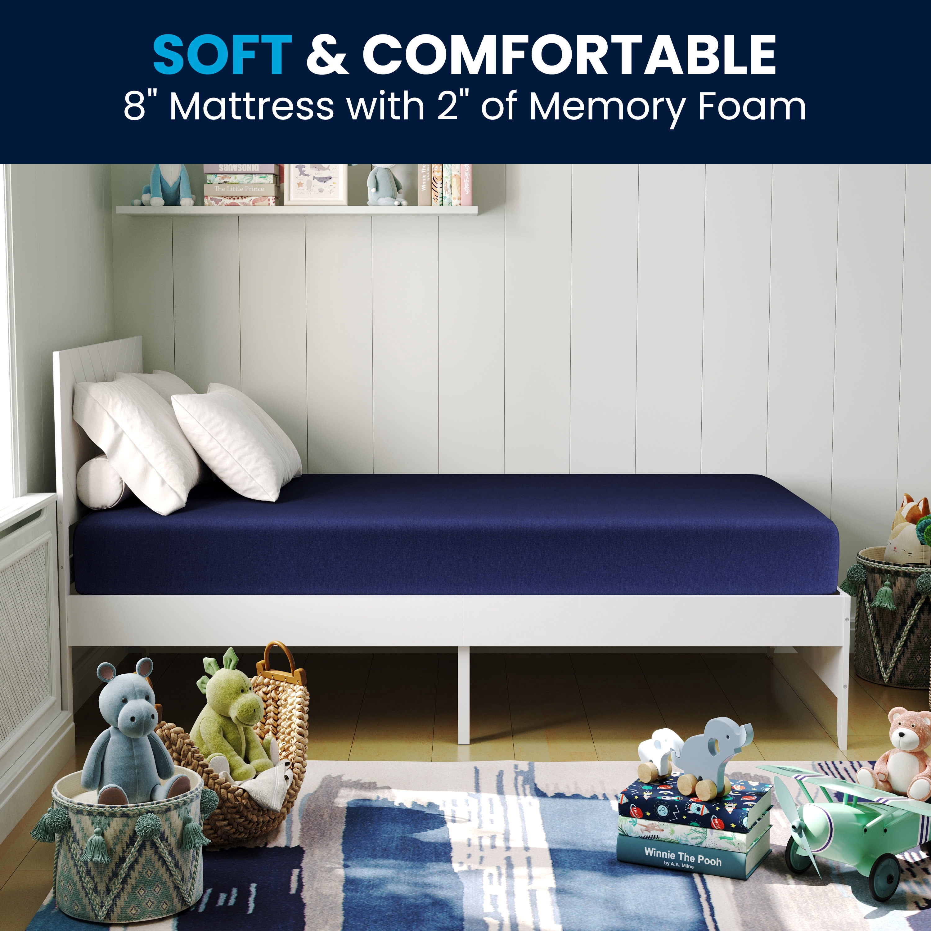 Flash Furniture Irvine Liquid-Resistant Memory Foam 8" Mattress Twin (CLMFLRTWIN)