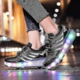 thumbnail image 2 of 2022 nuevos zapatos de rodillo con luz Led, zapatos de patinaje recargables por Usb de doble rueda, 2 of 3