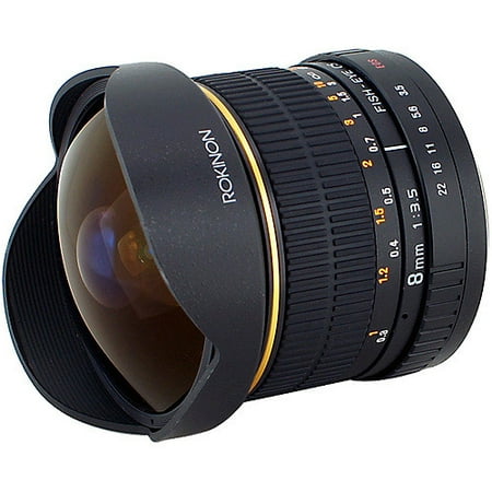 - rokinon fe8m-n 8mm f3.5 fisheye fixed lens for nikon (black)