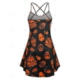 thumbnail image 2 of Vestido de cráneo de halloween de halloween Rosegal Vestidos casuales de talla grande, 2 of 5