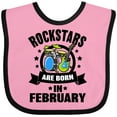 thumbnail image 3 of Inktastic Rockstars Are Born in February Birthday Boys or Girls Baby Bib, 3 of 4