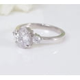 thumbnail image 3 of vylahjewellery Classic Engagement Ring and Bands Pear Cut Anniversary Ring 14K White Gold Romantic Proposal Three Stone Ring Moissanite Diamond Wedding Ring, 3 of 7