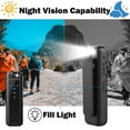 thumbnail image 3 of 1080P Mini Body Camera, Portable Pocket Video Camera, Back Clip Body Camera with Infrared Night Vision, 180° Rotatable Lens for Hiking Riding Running Travel Video Audio Recording, Black, 3 of 11