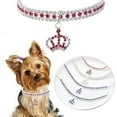 thumbnail image 1 of HLONK Collier pour Chien Diamant Réglable en Faux Cuir pour Chihuahuas, 1 of 9
