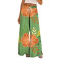 thumbnail image 2 of Endives Women's Linen Pant High Waisted Wide Leg Pant Flower Printed Baggy Loose Pants Spring Summer Trendy GN1, 2 of 6