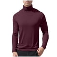 thumbnail image 1 of HBFAGFB Long Sleeve Work Shirts for Men Turtleneck Bottoming Tops Versatile Fall Clothes Coffee Size XL, 1 of 6