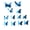 Blue, variant on Fimosne 12Pcs Butterfly Wall Decals, DIY 3D Mirror Butterfly Stickers, Removable Wall Decals for Birthday Party Bedroom School Bathroom Living Room Decor