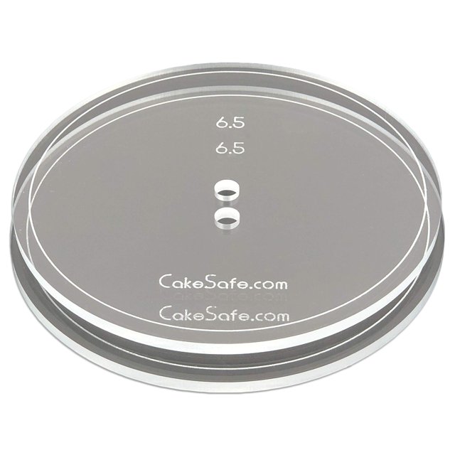 CAKESAFE - 2-6,5 discos acrílicos transparentes - Herramienta de glaseado perfecta para suavizar la crema de mantequilla en tus pasteles