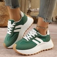 thumbnail image 3 of Women's Walking Shoes Cushioning Breathable Tennis Running Slip on Comfortable Gym Workout Non Slip Athletic Fashion Sneakers Green Size 6, 3 of 6