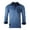 Blue, variant on ZIMEGO Men's Long Sleeve Vintage Polo Shirt - Garment Color Dyed Oil Wash and Chest Pocket