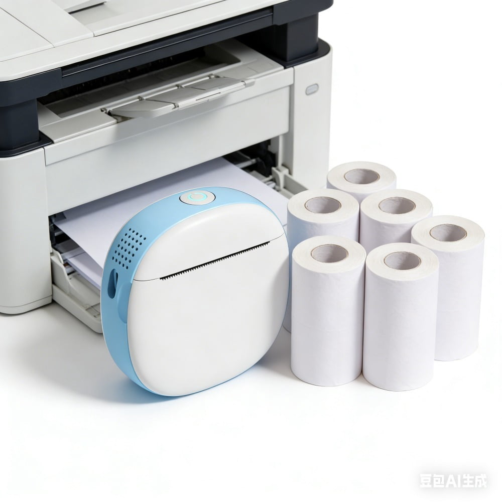 Portable Mini Thermal Printer | 200 DPI, Wireless Wireless Connectivity, Supports Photo & Label Printing, USB Charging, Ink-Free Operation-Ideal for Home & Travel Use, Includes USB Data Cable | COBEI