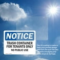 thumbnail image 6 of (2 Pack) Trash Container For Tenants No Public Use OSHA Notice Sign, 6 of 7