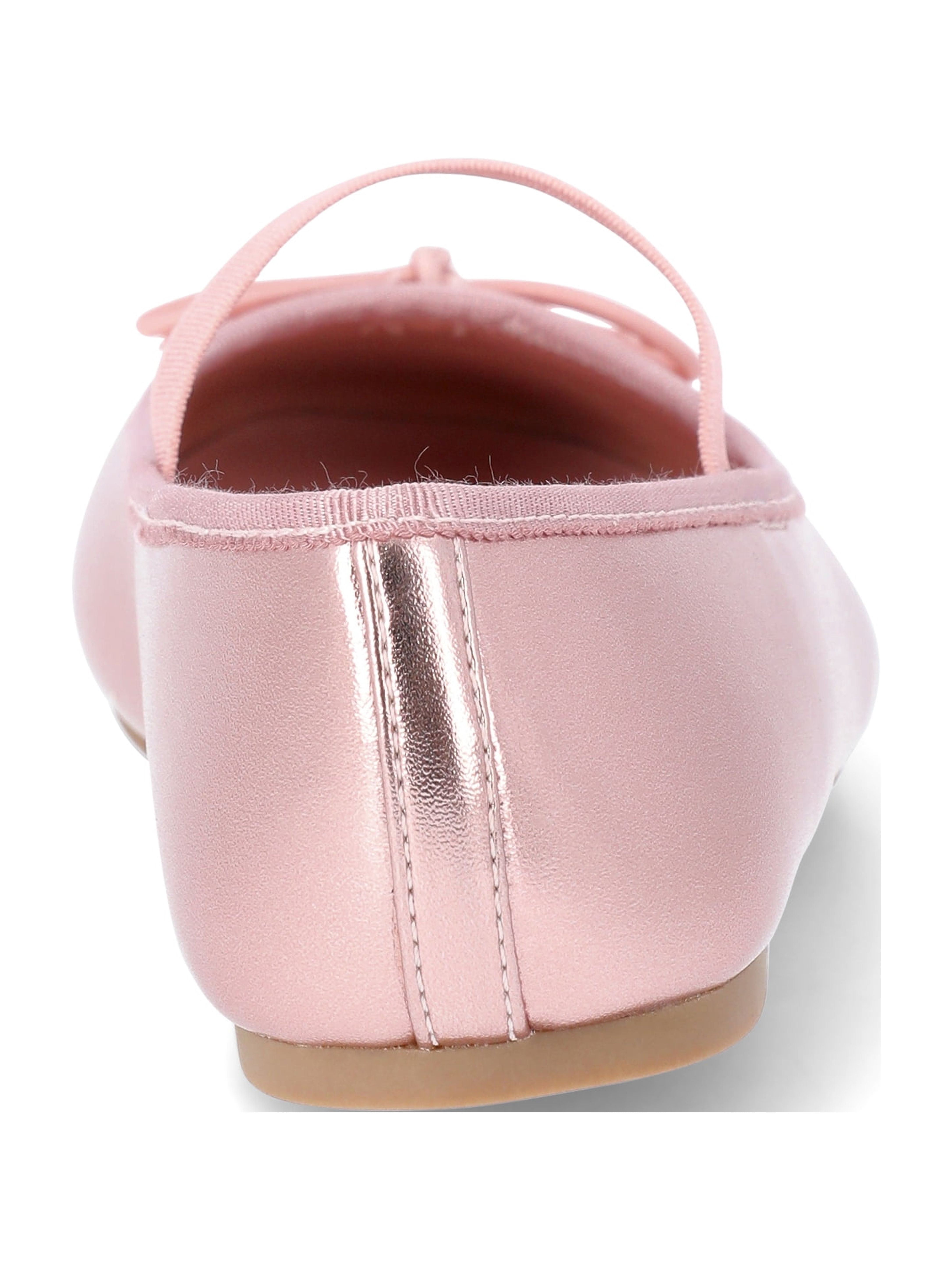 Wonder Nation Little Girls and Big Girls Bow Ballet Flat Shoes