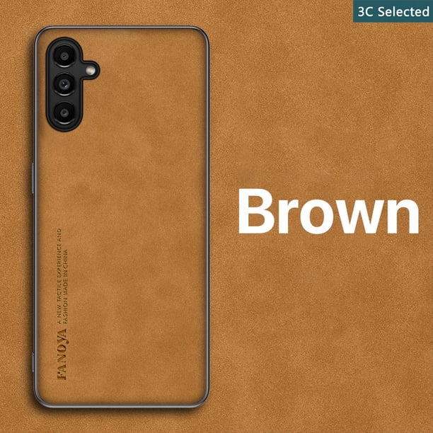 Funda Cuero Gamuza Para Samsung Galaxy A54 5G Case Toque Cómodo Anti-huella digital Botones a prueba de golpes Presione fácilmente Proteger la cámara Proteger la pantalla Anti-caída Borde de TPU suave Gao Jiahui unisex