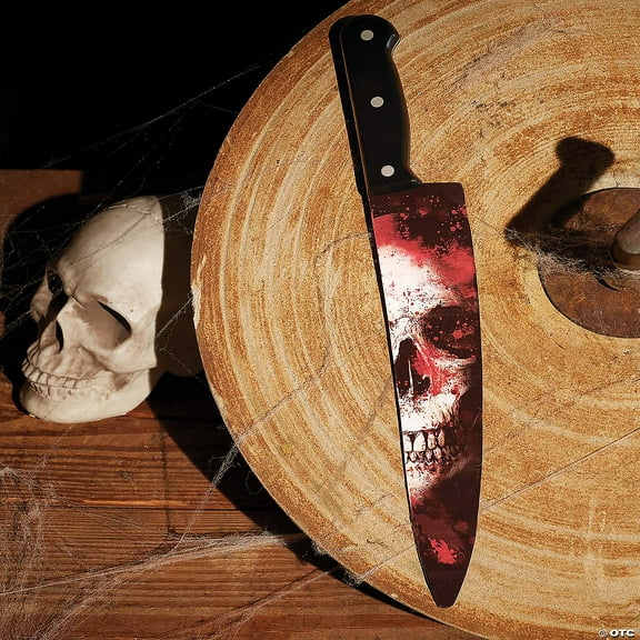 Fun World Skull Chef Knife Graphic Blade Horror Scary Halloween Costume Accessory Prop