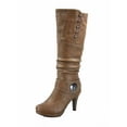thumbnail image 2 of Win-45 Women's Fashion Knee High Round Toe Slouched High Heel Platform Boots, 2 of 2