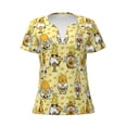 thumbnail image 3 of Naloa Garden Honeybee Gnomes Print T-Shirts Short Sleeve V Neck Tees for Women Fashion Tops Trendy Lightweight Soft Casual Summer Outfits Clothes, 3 of 5