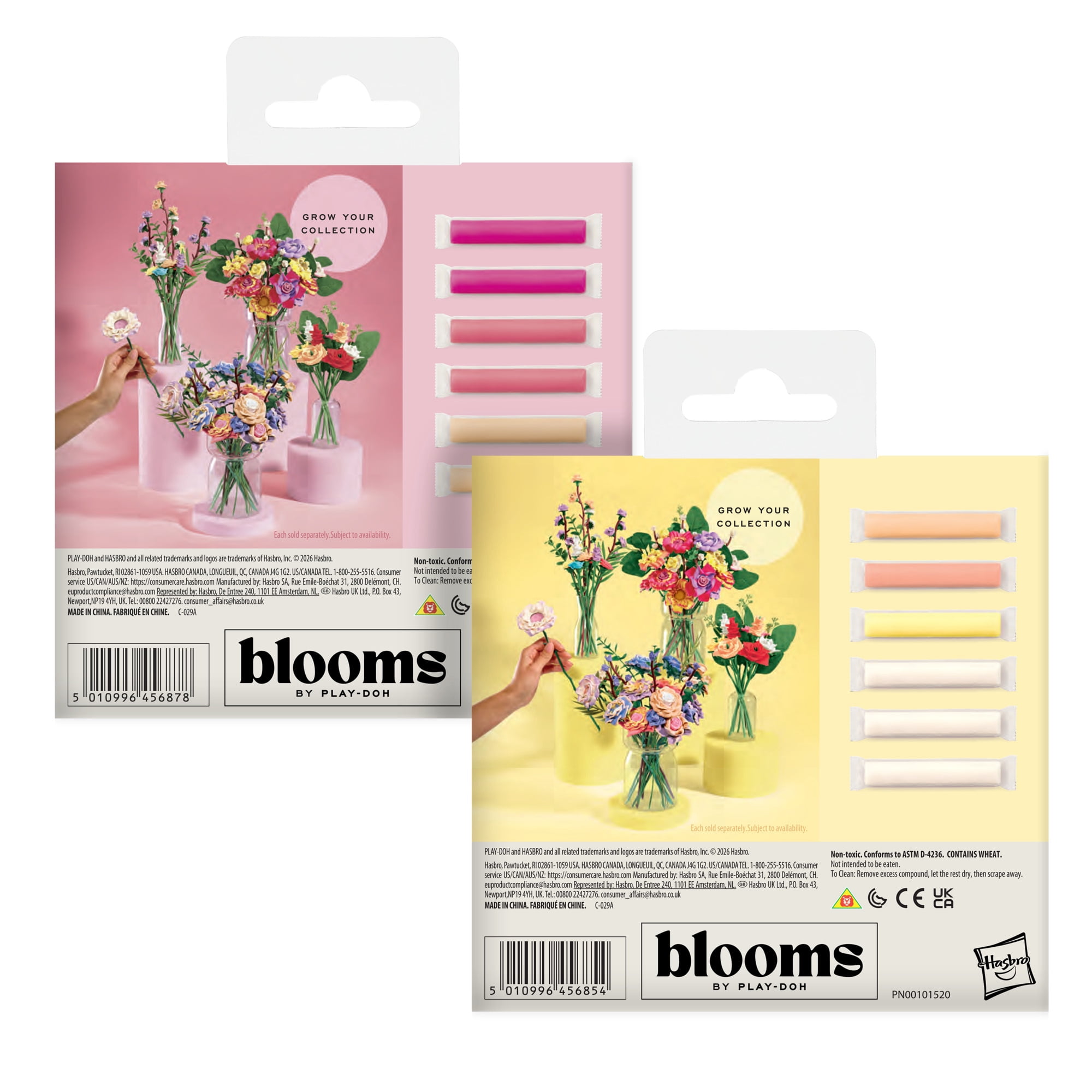 Blooms by Play-Doh Daisy & Peony 12-Pack Refill Bundle for Flower Bouquet Kits (Sold Separately)