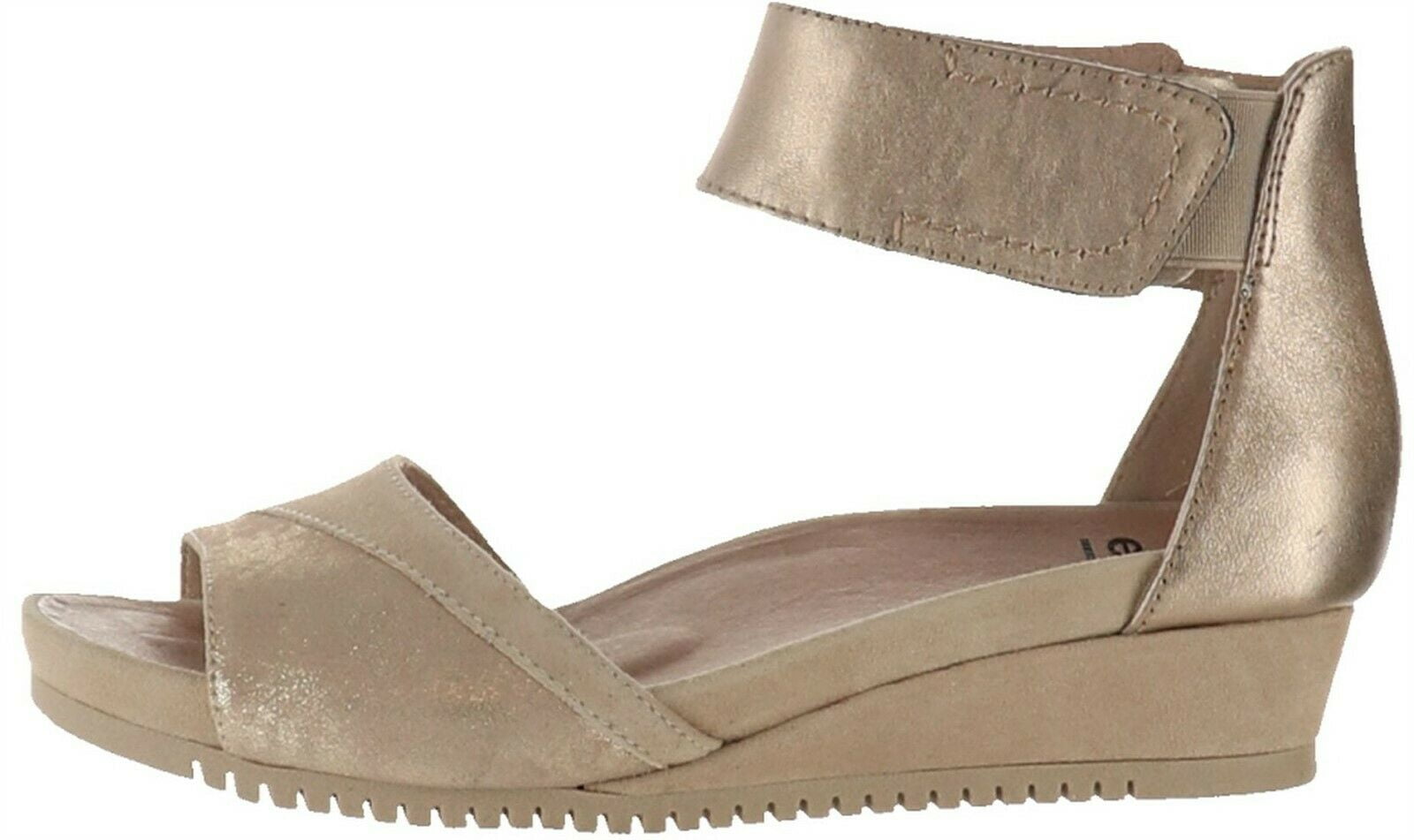 EARTH ORIGINS Earth Leather Wedge Sandals Ficus Sagittarius Women's