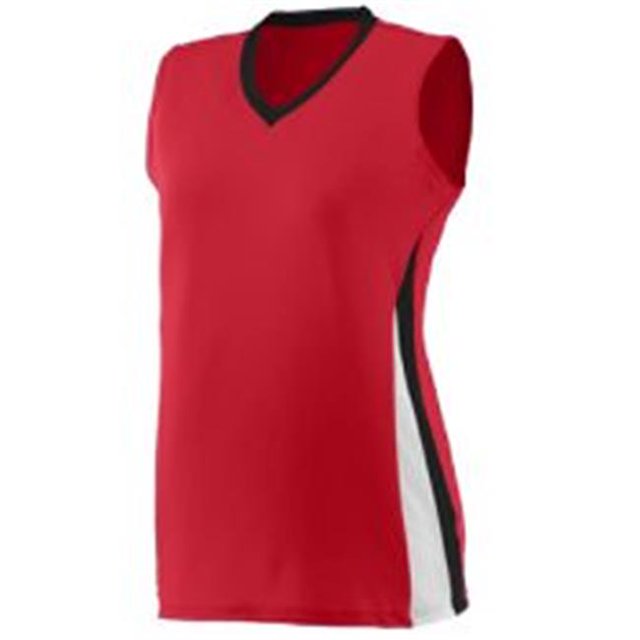 1355A Maillot de Tornade pour Femmes - Rouge&44; Noir & Blanc&44; 2X