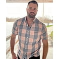 thumbnail image 2 of Dubinik Mens Short Sleeve Button Down Shirts 100% Cotton Plaid Men's Casual Button-Down Shirts with Pocket, 2 of 6