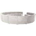 thumbnail image 4 of Maklaine 15-Piece Modular Contemporary Velvet Sectional Sofa in Cream, 4 of 9