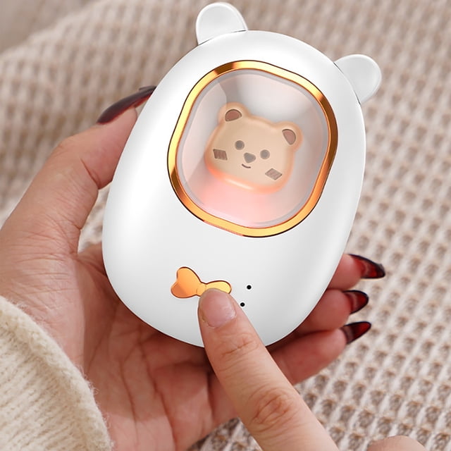 Xuewenshw Hand Warmer Power Bank 2 In 1 Portable Rechargeable Hand Warmer Mini Night Light Winter Warmer Hand Warmer Cartoon Portable USB Rechargeable Night Light Hand Warmer Instant Hot Pack