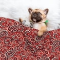 thumbnail image 3 of Yiaed Vintage Red Paisley Print Dog Blankets-Cat Blanket Washable for Couch Protection,Puppy Blanket, Soft Plush Reversible Throw Furniture Protector-Medium, 3 of 8