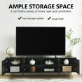 thumbnail image 4 of 75" Modern TV Stand for TV, Wood Entertainment Center with Storage Cabinet, Media TV Console for Living Room and Bedroom, Black, 4 of 6