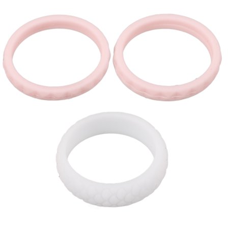 Soimiss Silicone Rings Comfortable Silicone Ring Assorted Color 3Pcs