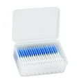 thumbnail image 2 of Thalyn Cleaning Brush Brace Interdental Brush, Plaque Removal Massage Disposable Floss Toothpick Cleaner for Home for Children Blue, 2 of 7