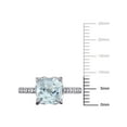 thumbnail image 2 of Everly Women's Aquamarine and Diamond 10k White Gold Ring, 2 of 6