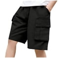thumbnail image 1 of Shorts d'Été pour Garçons, Minces, Amples, de Travail, Pantalons Raccourcis, Shorts en Polyester pour Enfants, 1 of 8