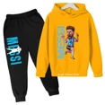thumbnail image 3 of Ropa infantil con estampado de avatar de Messi, sudaderas con capucha y pantalones de otoño e invierno para niños, trajes casuales de 2 piezas para niños y niñas, 3 of 5