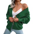thumbnail image 3 of Vedolay Womens Cardigans Lightweight Open Front Casual Solid Color Knit Coat with Pockets Green,L, 3 of 5