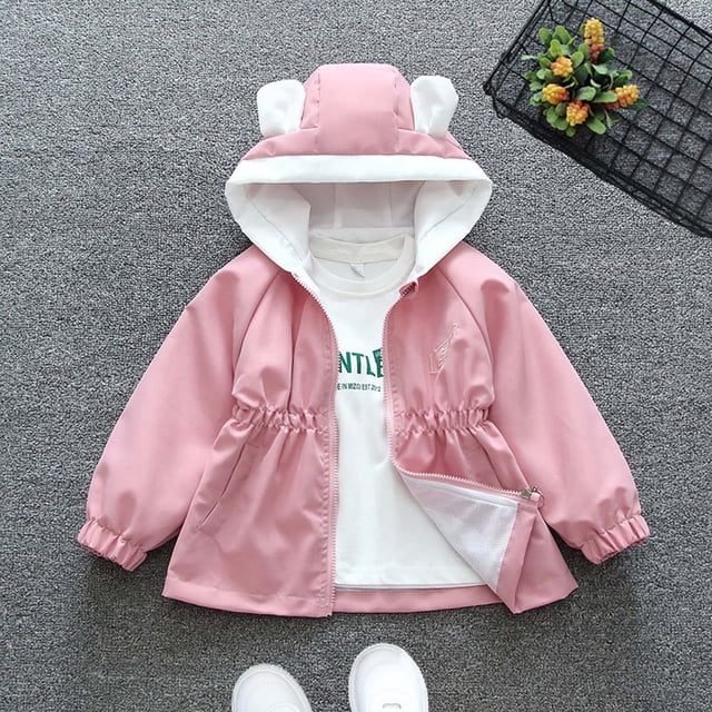 RXIRUCGD Children's Clothing Children's Spring Coats Small And Medium-sized Children's Spring Coats( Pink, Size:110 2 Years )