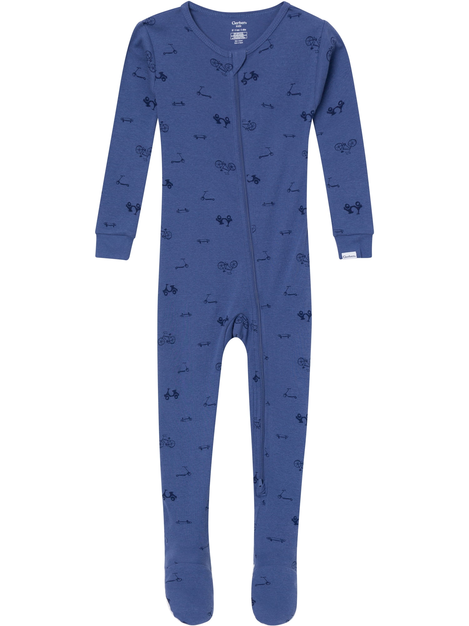 Gerber Baby and Toddler Neutral 2-Way Zipper Footed Unionsuits, 4-Pack, 0/3 Months - 5T
