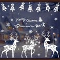 thumbnail image 2 of Pegatina navideña de copos de nieve para ventana, calcomanía de pared para escaparate del hogar, Papá Noel, alce, muñeco de nieve, 2024, 2 of 4