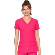 MED COUTURE Women V-Neck Racerback Top, Color: Pink Punch, Size: M (8416-PKPH-M)