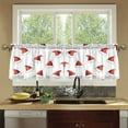 thumbnail image 4 of Yayeee Kitchen Curtains Tier Set of 2 Light Filtering 57"x36" Over Sink Window Panels, Cute Santa Hats Pattern, 4 of 7