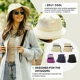 thumbnail image 5 of XL/XXL Women’s Wide Brim Bucket Sun Hat with Ponytail Hole UPF 50 Summer Packable Sunhat for Travel Beach Outdoor, 5 of 5