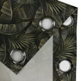 thumbnail image 4 of Ambesonne Leaf Print Grommet Curtain, Art Jungle Banana Leaves, 50"x72", Olive Green and Charcoal Grey, 4 of 5