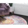 thumbnail image 3 of Unique Loom Baracoa Collection Area Rug - Atares (8' Round Multi/Gold), 3 of 5