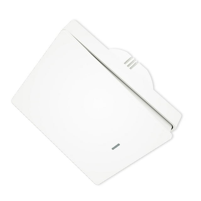 Professional Smart Light Switch No Neutral Wire Universal Transmitter Remote Control Plate No Capacitor Needed 1/2/3 Way Works One-way/White
