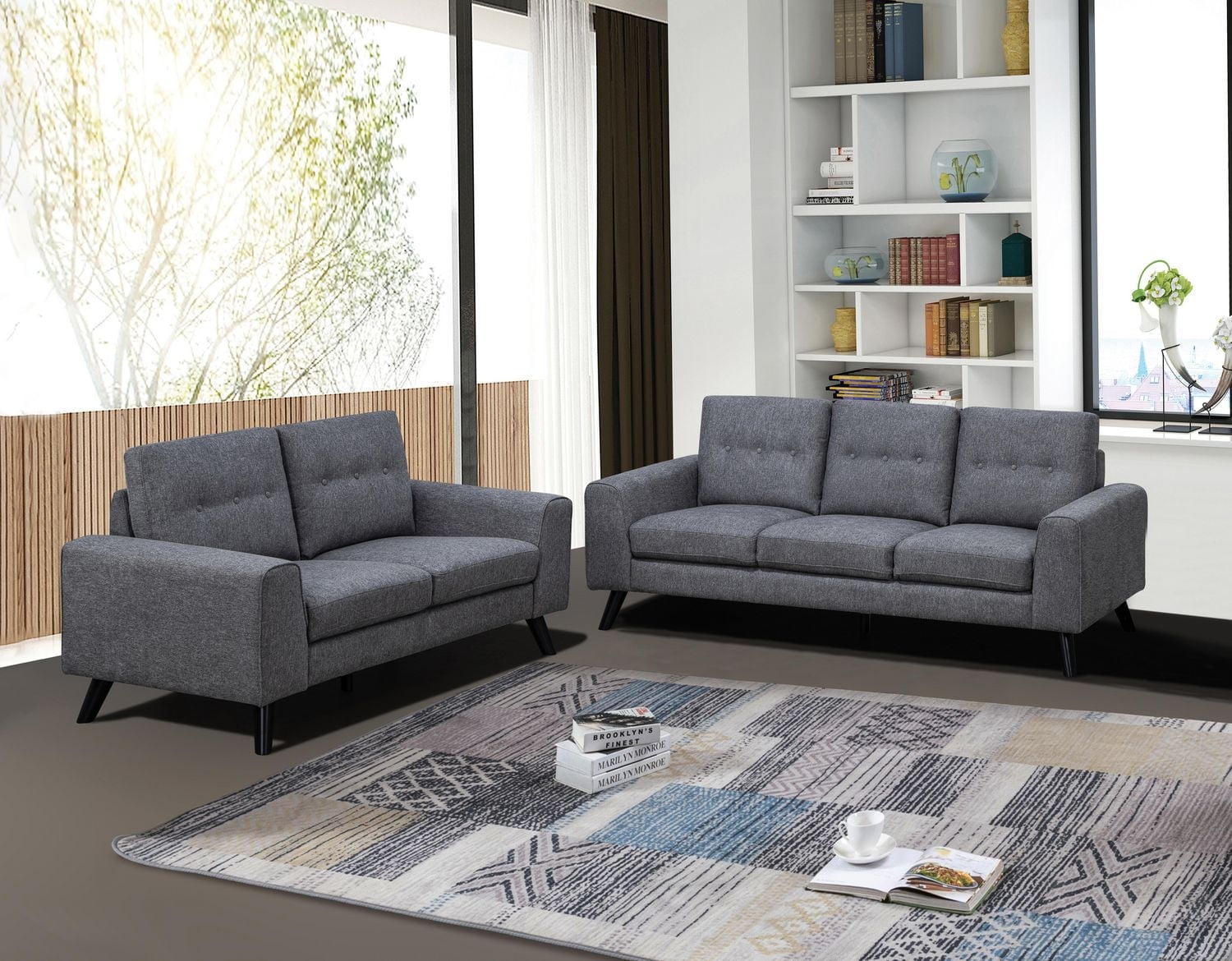 Topline Home Furnishings Loveseat in Chenille