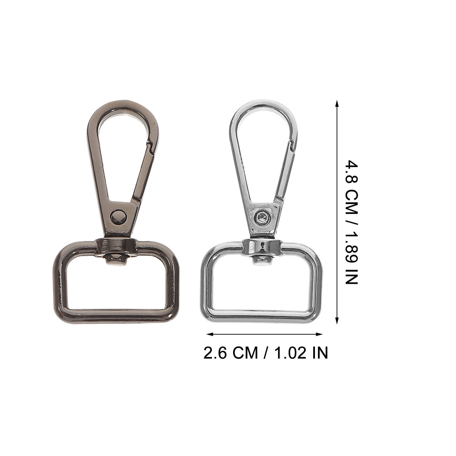 5, 10, or 15 Iron Swivel Lobster Claw Clasps, Platinum, 1inch D