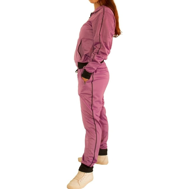 Ensemble de Survêtement Classique pour Femme, Veste de Jogging et Pantalon de Survêtement
