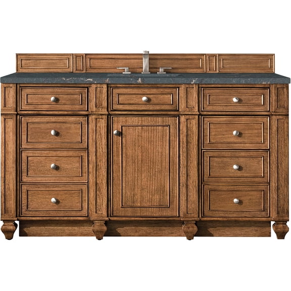 James Martin Vanities 157-V60S-SBR-FPBL Bristol 60" Free Standing Single Basin Hardwood